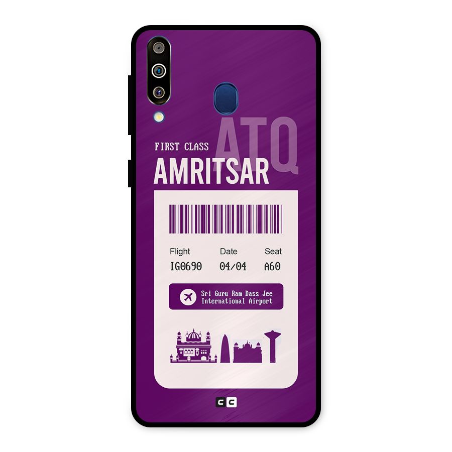 Amritsar Boarding Pass Metal Back Case for Galaxy M30