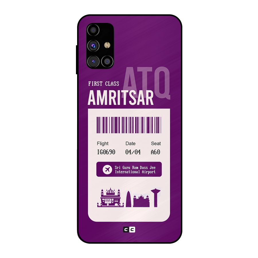 Amritsar Boarding Pass Metal Back Case for Galaxy M31s