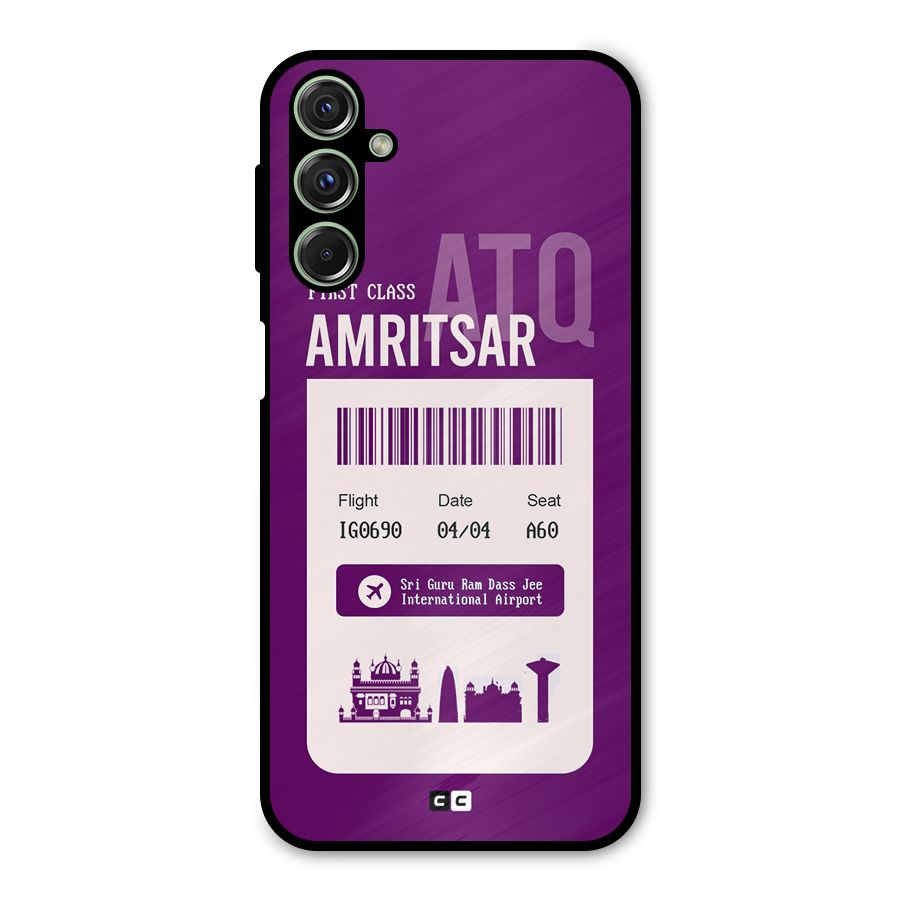 Amritsar Boarding Pass Metal Back Case for Galaxy M34