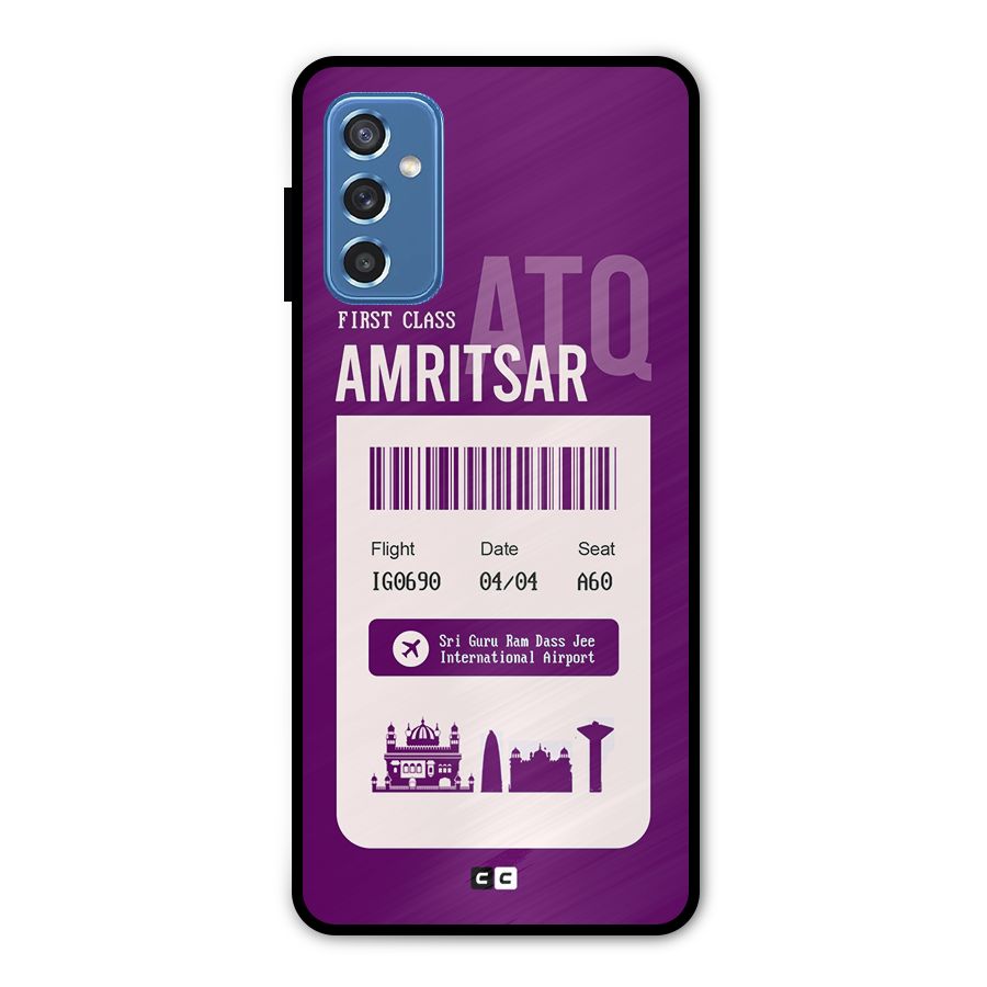 Amritsar Boarding Pass Metal Back Case for Galaxy M52 5G