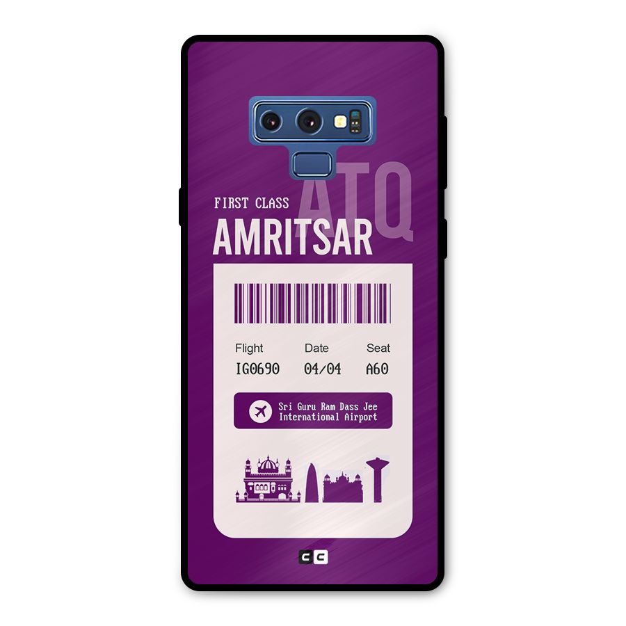 Amritsar Boarding Pass Metal Back Case for Galaxy Note 9