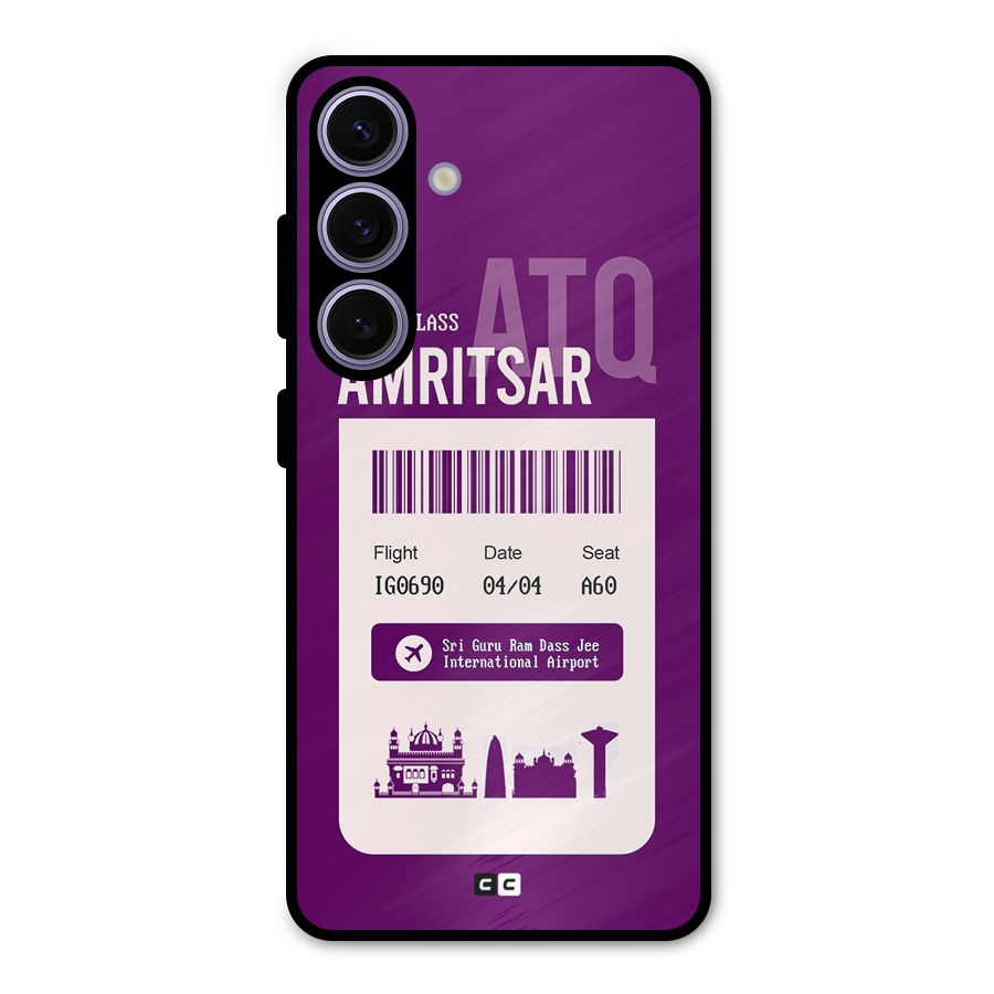 Amritsar Boarding Pass Metal Back Case for Galaxy S24