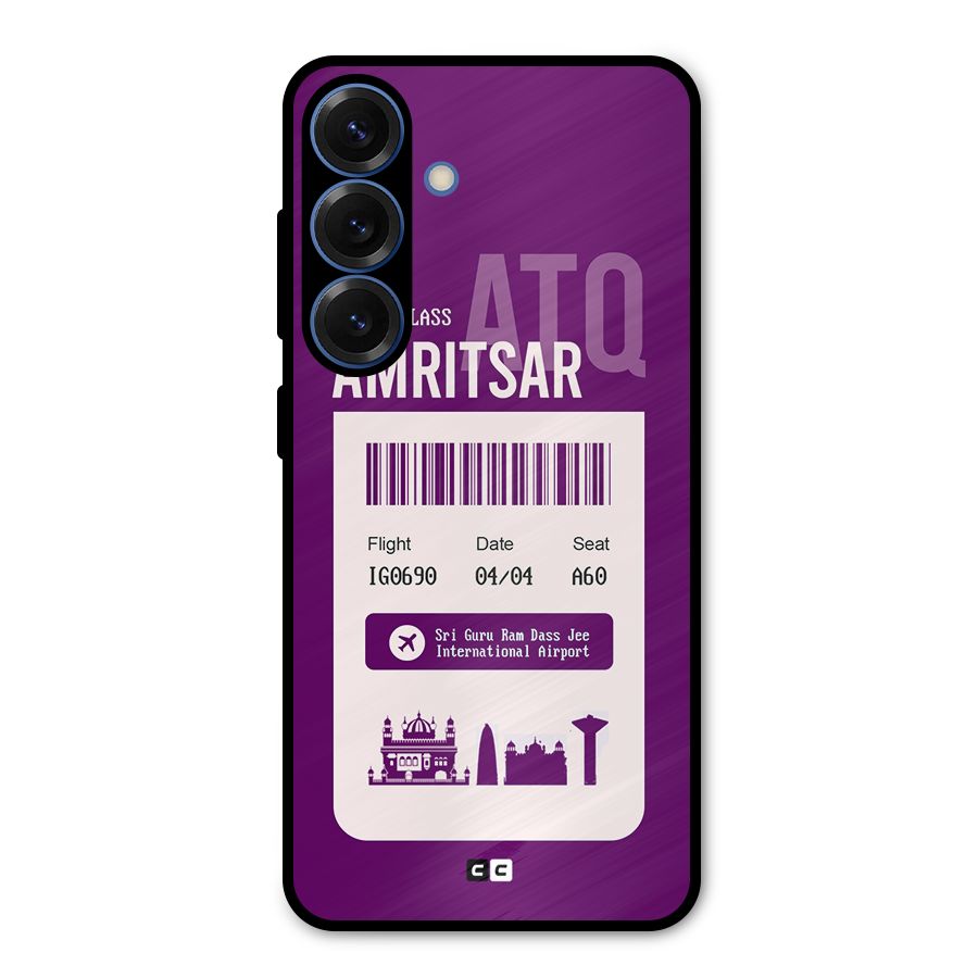 Amritsar Boarding Pass Metal Back Case for Galaxy S25