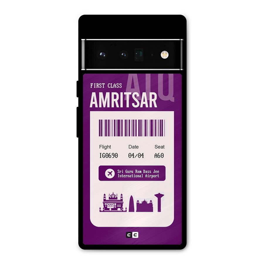 Amritsar Boarding Pass Metal Back Case for Google Pixel 6 Pro