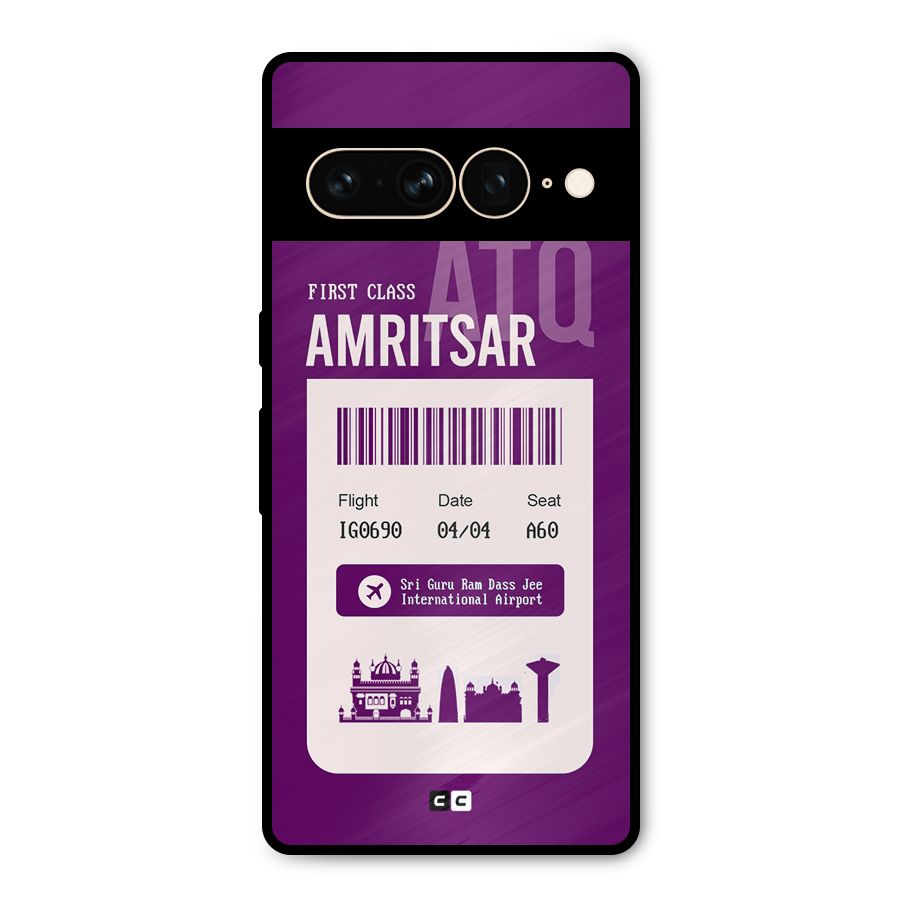 Amritsar Boarding Pass Metal Back Case for Google Pixel 7 Pro