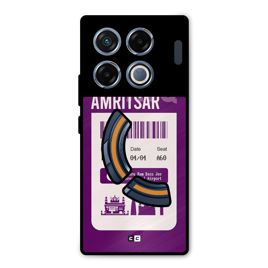 Amritsar Boarding Pass Metal Back Case for Infinix GT 20 Pro