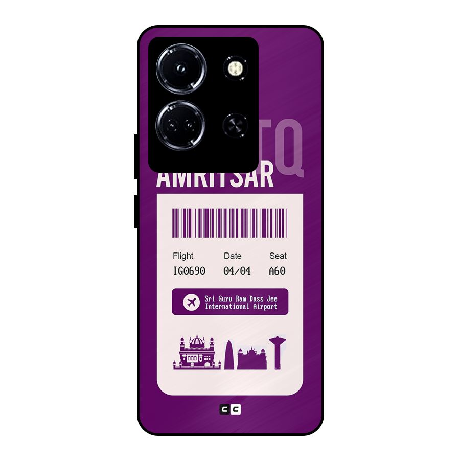 Amritsar Boarding Pass Metal Back Case for Infinix Note 30 5G