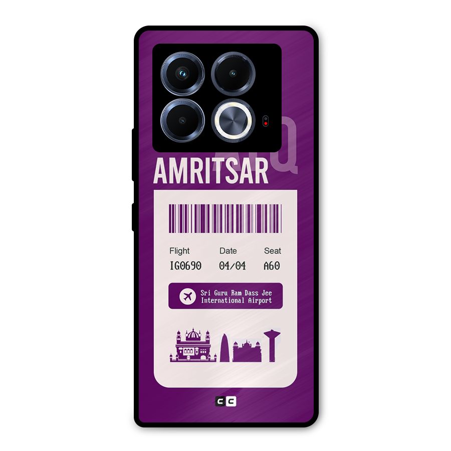 Amritsar Boarding Pass Metal Back Case for Infinix Note 40 5G