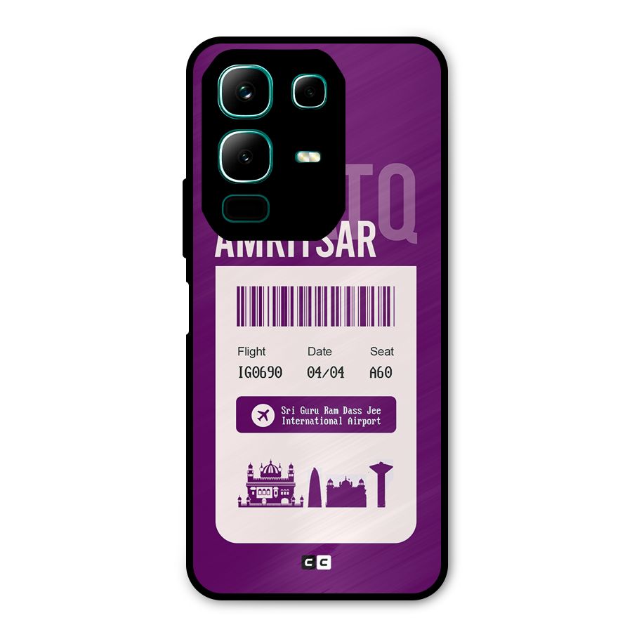 Amritsar Boarding Pass Metal Back Case for Infinix Note 50x