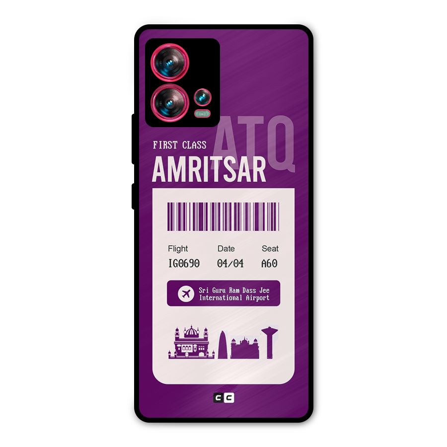 Amritsar Boarding Pass Metal Back Case for Motorola Edge 30 Fusion