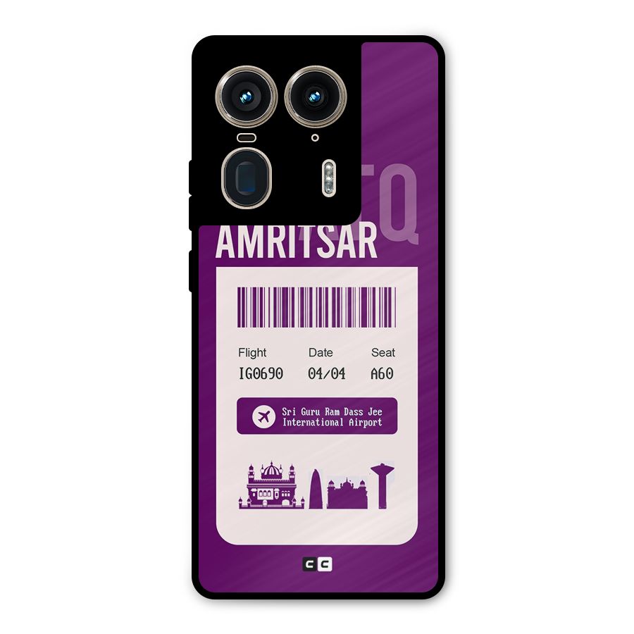 Amritsar Boarding Pass Metal Back Case for Motorola Edge 50 Ultra