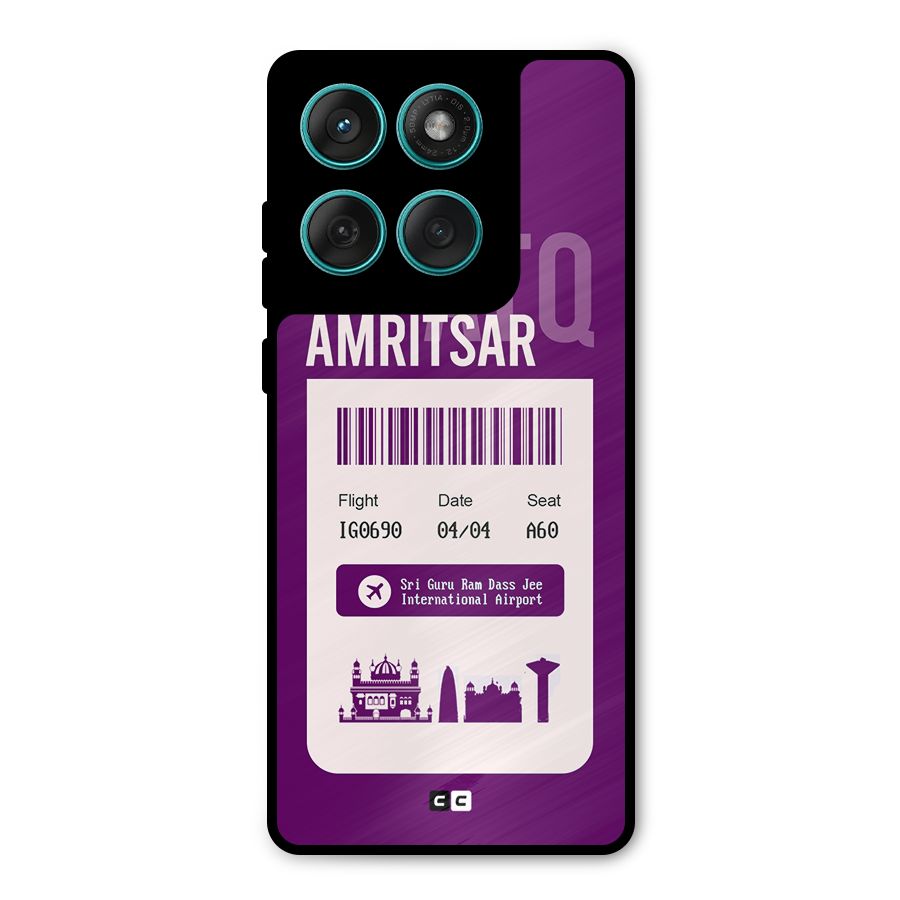 Amritsar Boarding Pass Metal Back Case for Motorola Edge 60 Fusion