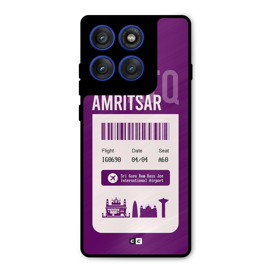 Amritsar Boarding Pass Metal Back Case for Motorola Edge 60 Pro