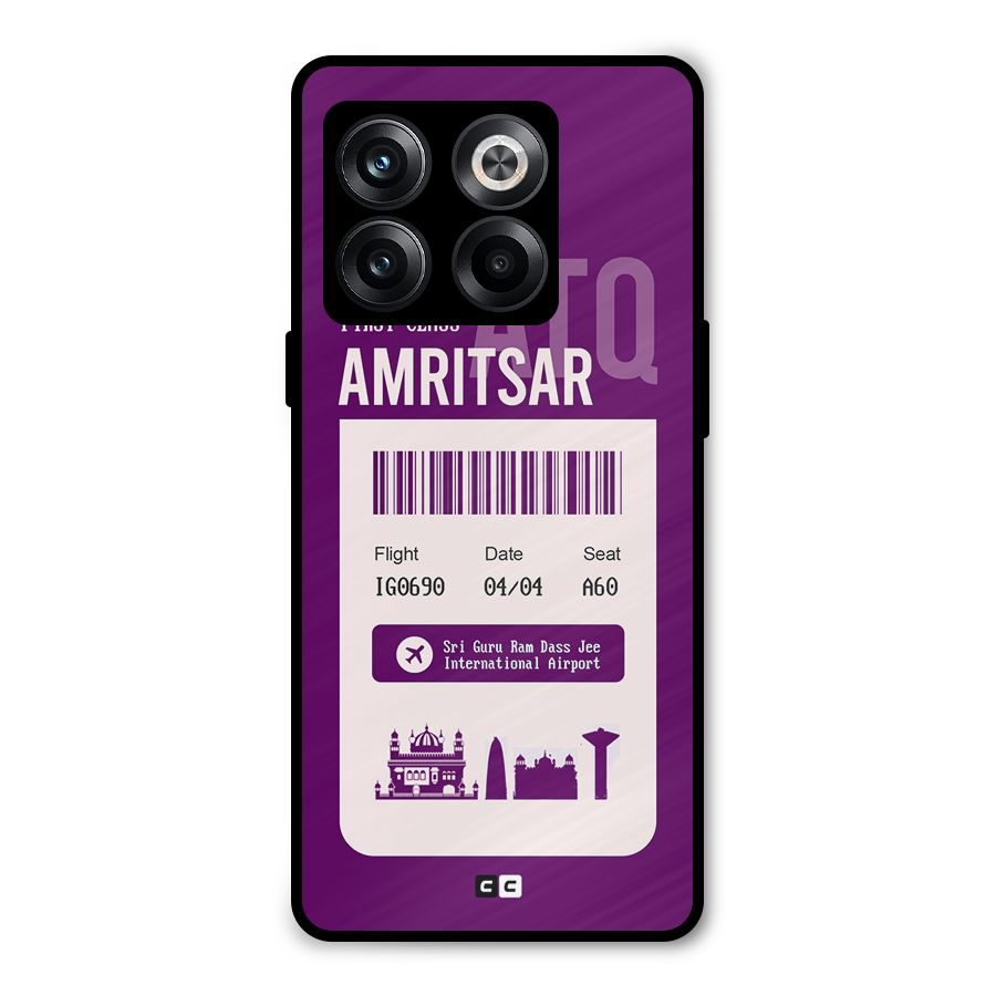 Amritsar Boarding Pass Metal Back Case for OnePlus 10T