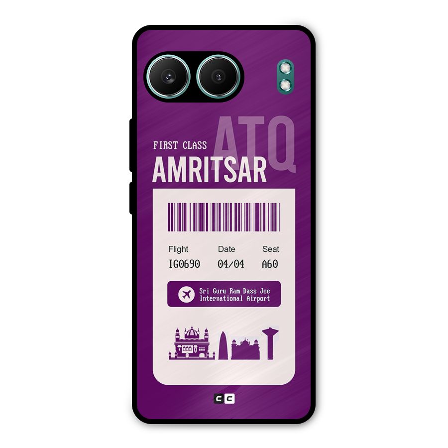 Amritsar Boarding Pass Metal Back Case for OnePlus Nord 4