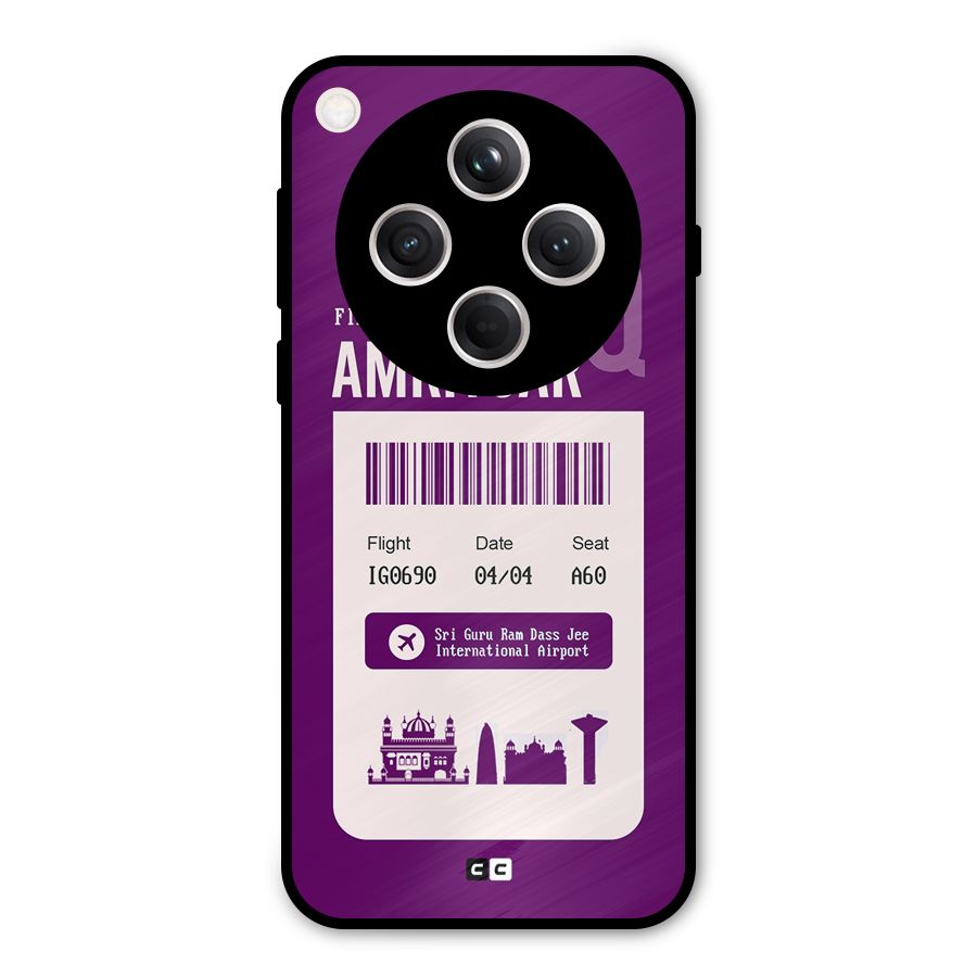 Amritsar Boarding Pass Metal Back Case for Oppo Find X8