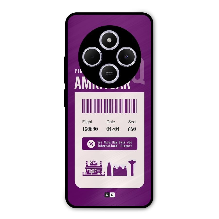 Amritsar Boarding Pass Metal Back Case for Poco C75 5G