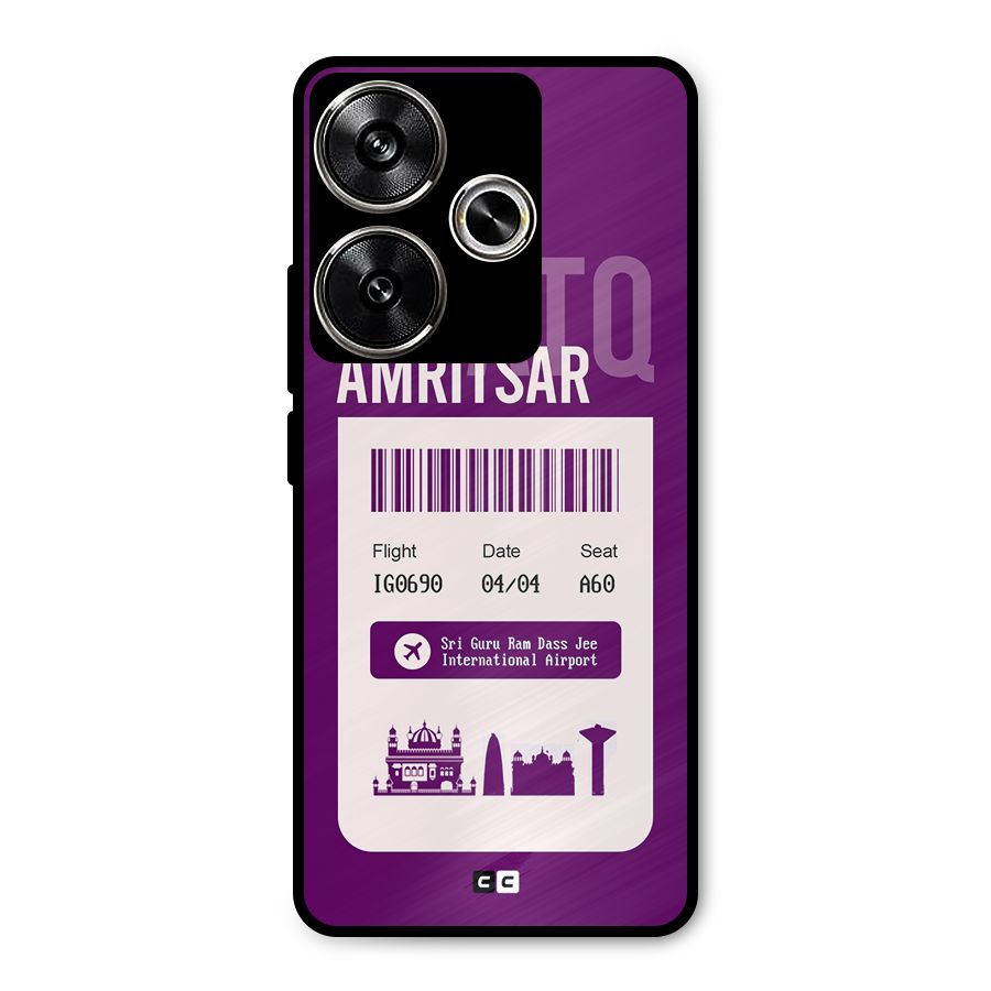 Amritsar Boarding Pass Metal Back Case for Poco F6