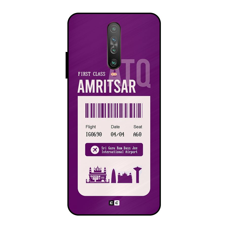 Amritsar Boarding Pass Metal Back Case for Poco X2