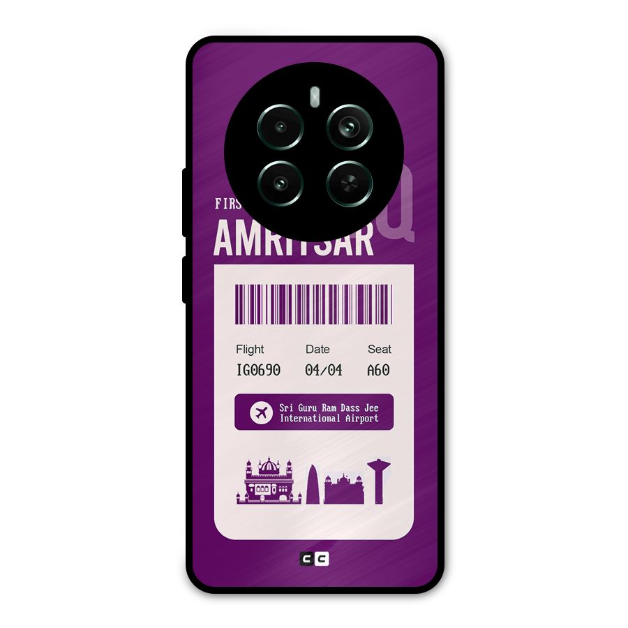 Amritsar Boarding Pass Metal Back Case for Realme 12 Pro Plus