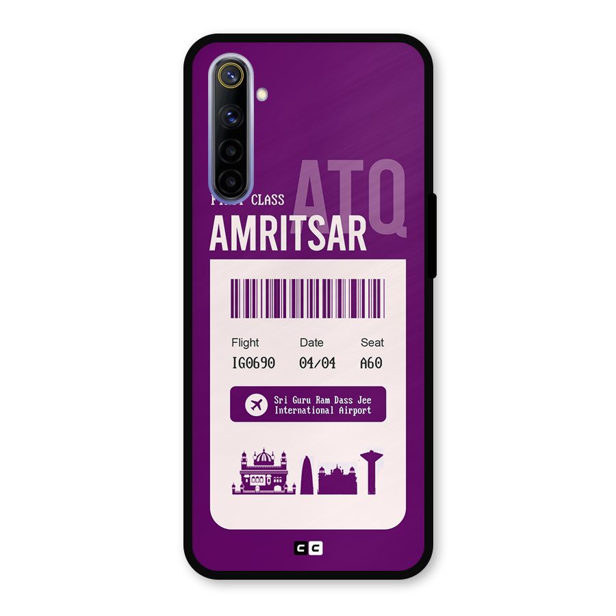 Amritsar Boarding Pass Metal Back Case for Realme 6i