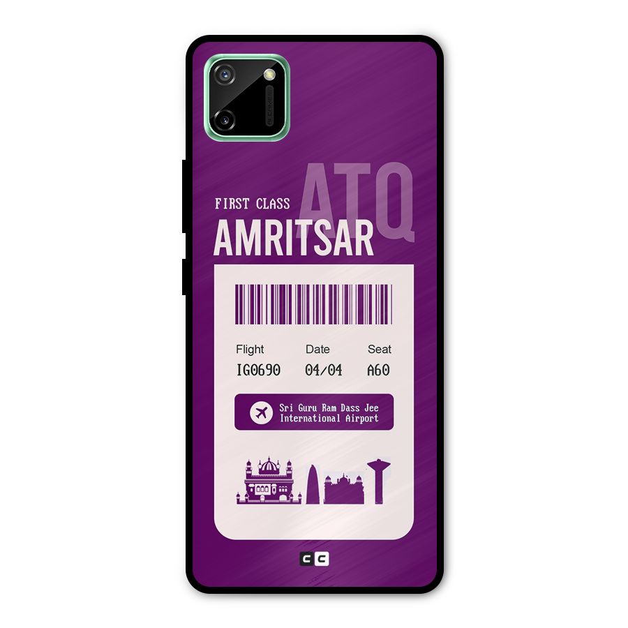 Amritsar Boarding Pass Metal Back Case for Realme C11