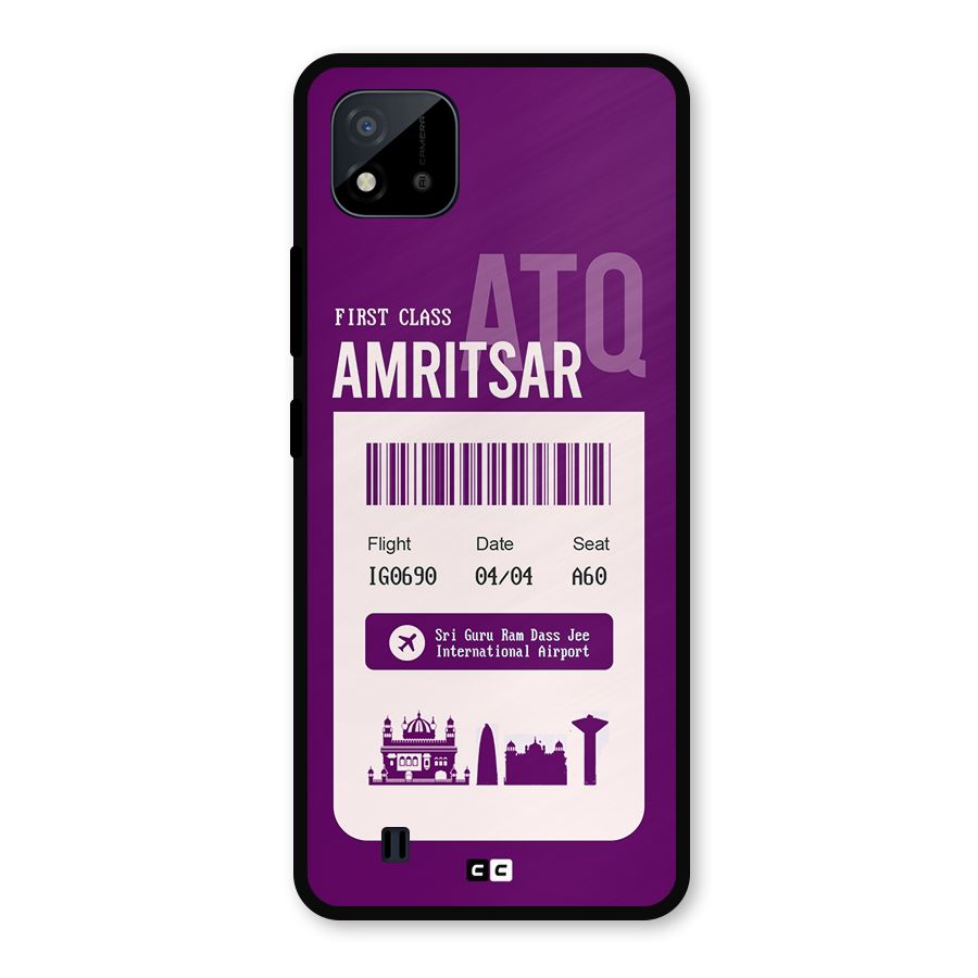 Amritsar Boarding Pass Metal Back Case for Realme C11 2021