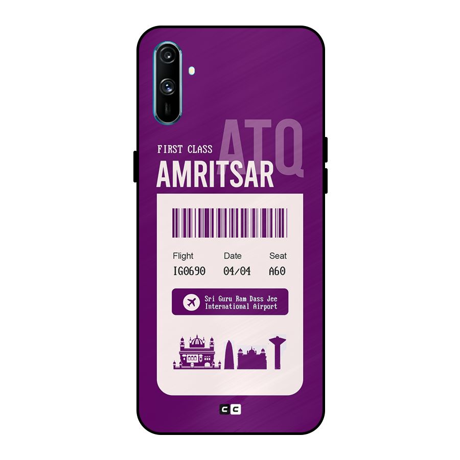 Amritsar Boarding Pass Metal Back Case for Realme C3