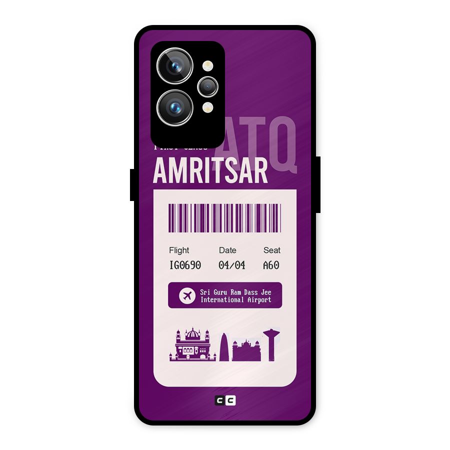 Amritsar Boarding Pass Metal Back Case for Realme GT2 Pro