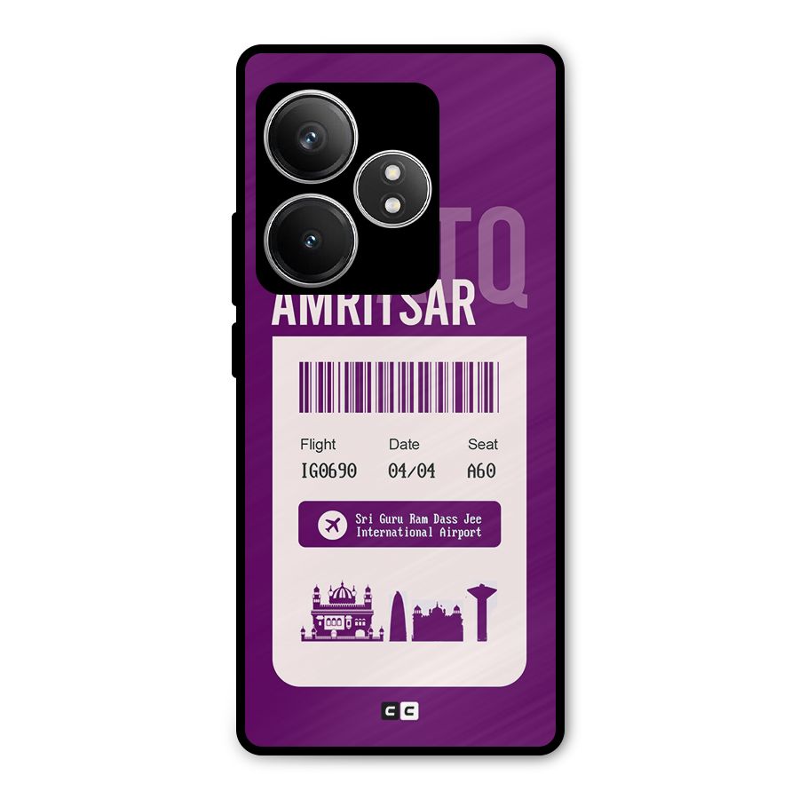 Amritsar Boarding Pass Metal Back Case for Realme GT 6T
