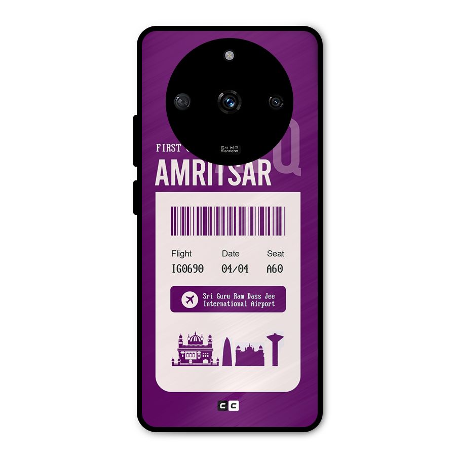 Amritsar Boarding Pass Metal Back Case for Realme Narzo 60 5G