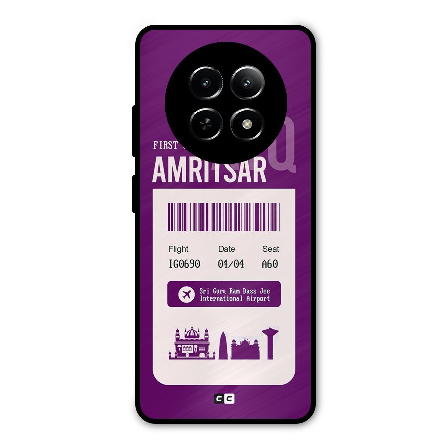 Amritsar Boarding Pass Metal Back Case for Realme Narzo 70x 5G