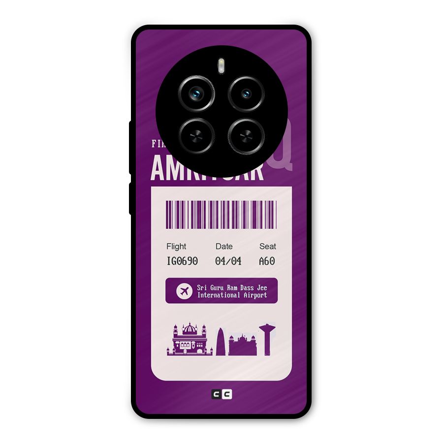 Amritsar Boarding Pass Metal Back Case for Realme P1 Pro