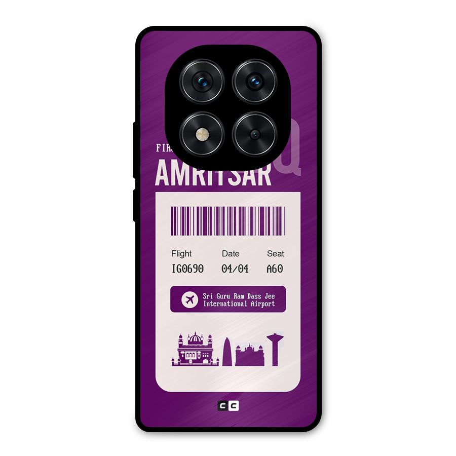 Amritsar Boarding Pass Metal Back Case for Redmi Note 14 Pro 5G