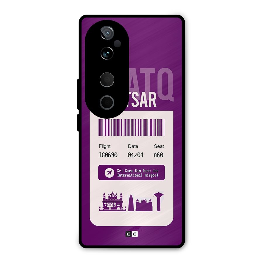 Amritsar Boarding Pass Metal Back Case for Vivo T3 Ultra