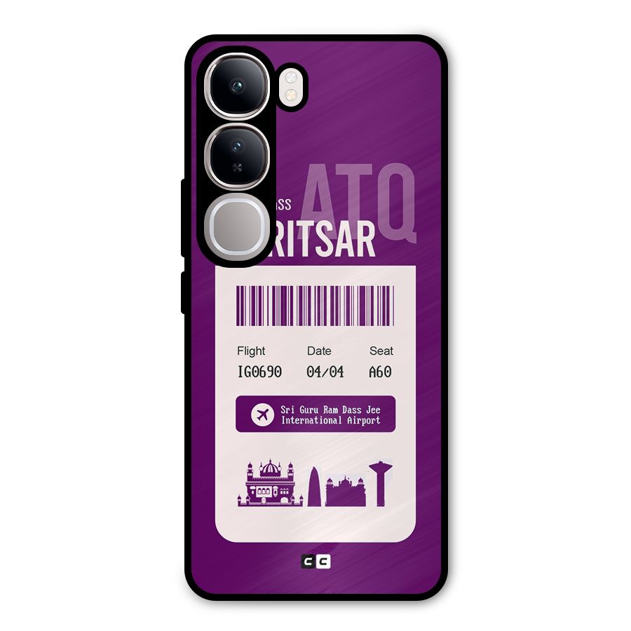 Amritsar Boarding Pass Metal Back Case for Vivo Y300