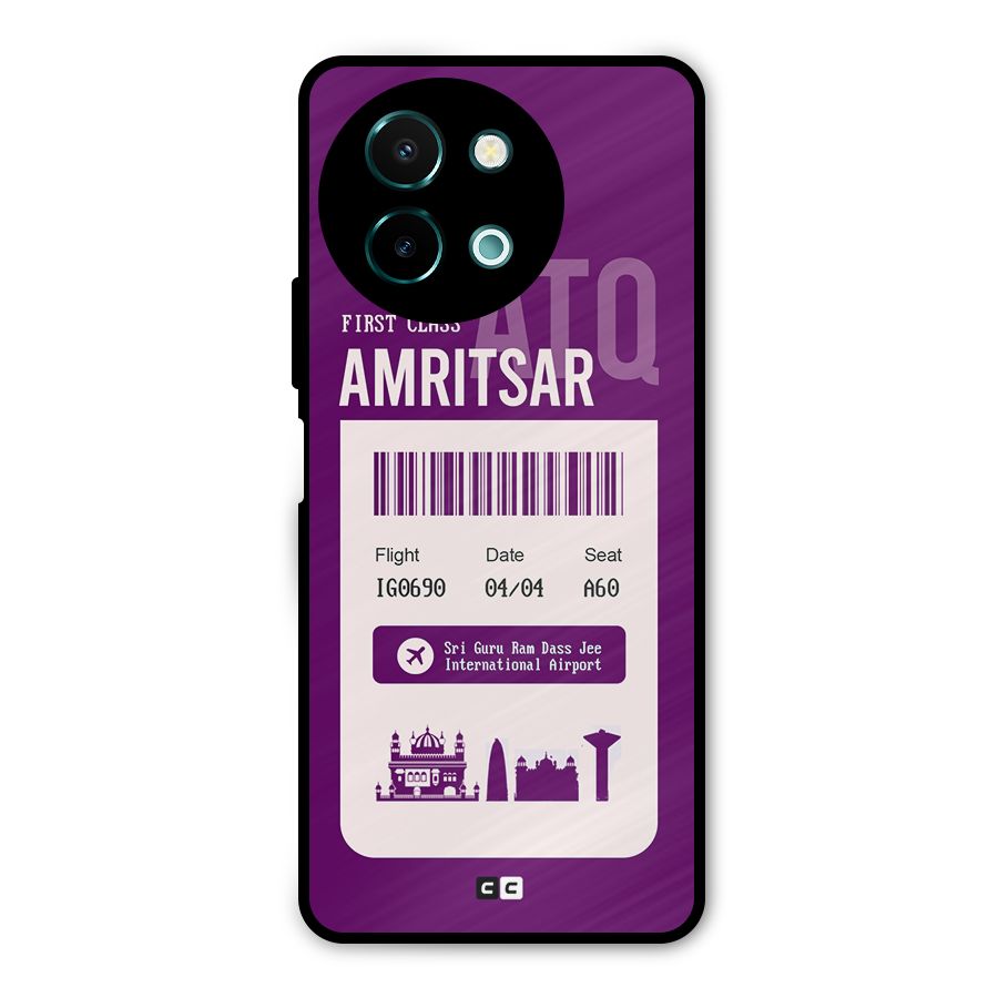 Amritsar Boarding Pass Metal Back Case for Vivo Y58