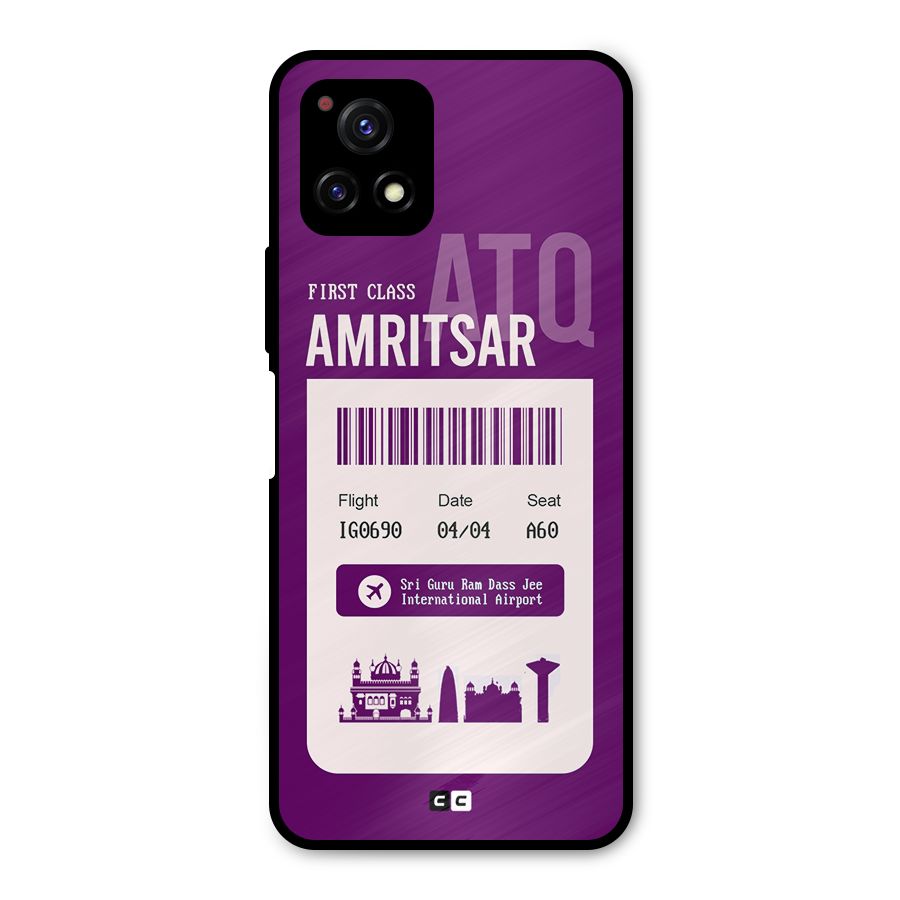 Amritsar Boarding Pass Metal Back Case for Vivo Y72 5G