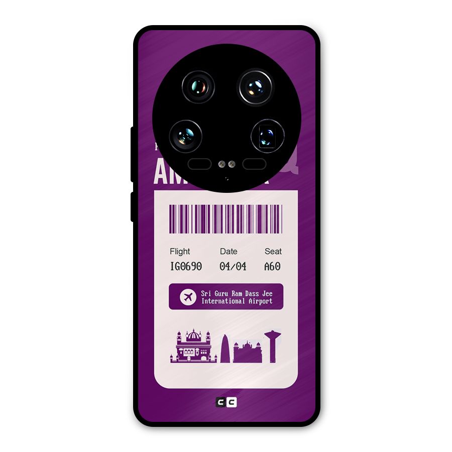Amritsar Boarding Pass Metal Back Case for Xiaomi 14 Ultra