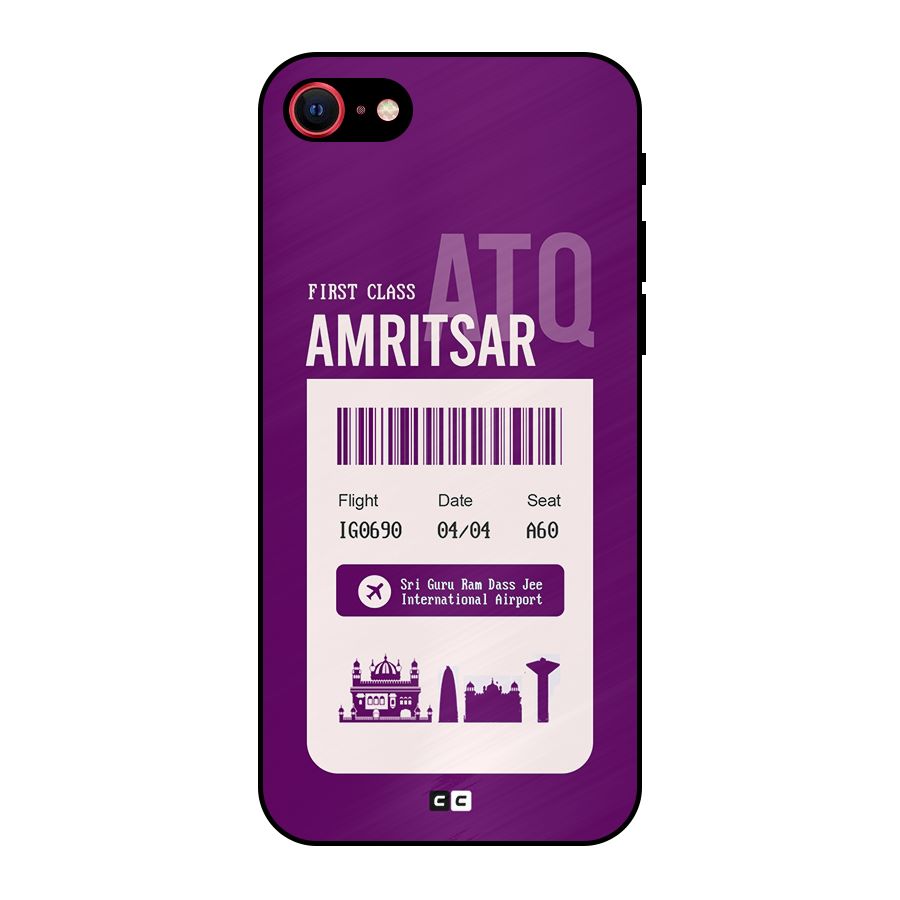 Amritsar Boarding Pass Metal Back Case for iPhone 7