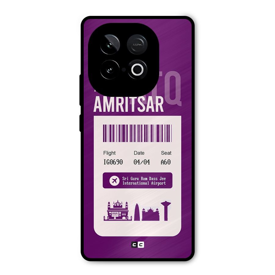 Amritsar Boarding Pass Metal Back Case for iQOO Neo 10