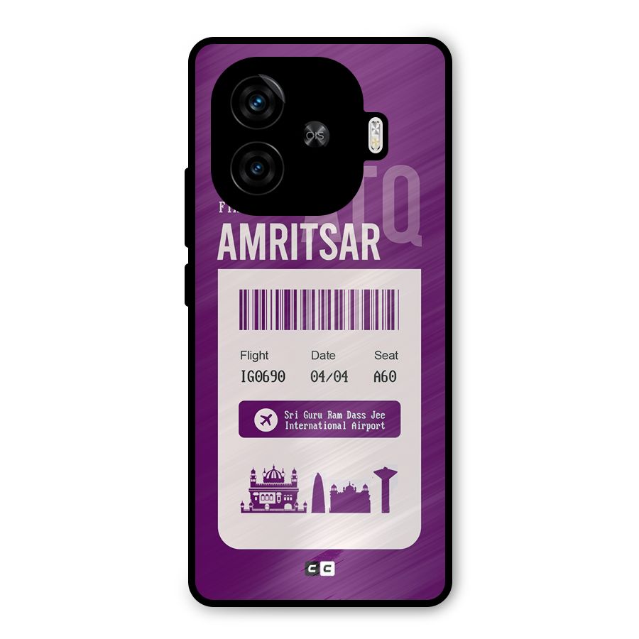Amritsar Boarding Pass Metal Back Case for iQOO Neo 10R