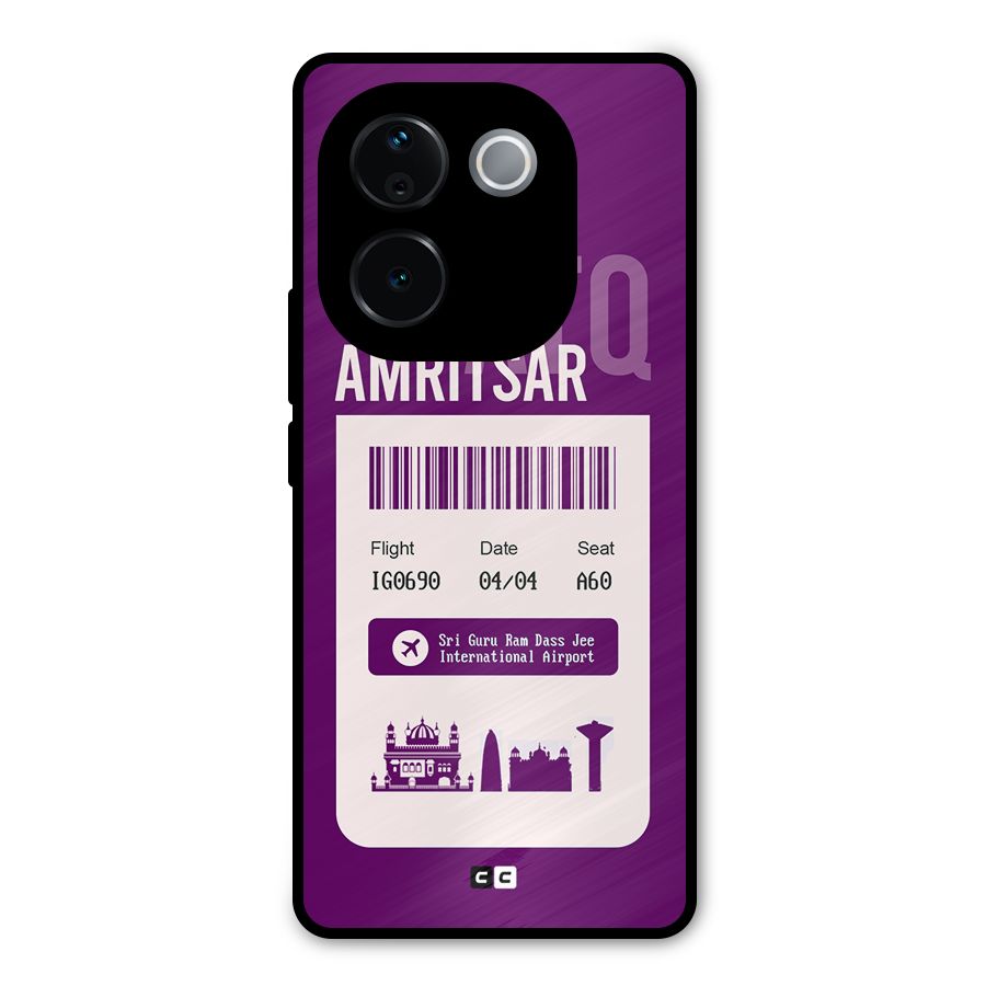 Amritsar Boarding Pass Metal Back Case for iQOO Z9s Pro