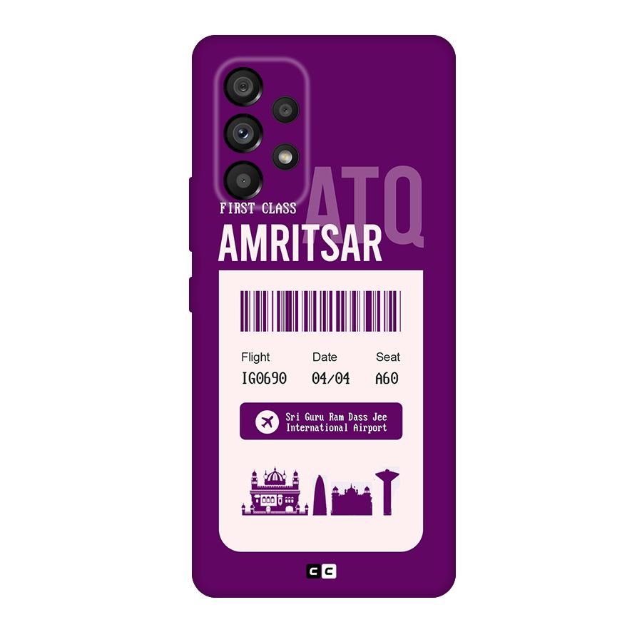 Amritsar Boarding Pass Original Polycarbonate Back Case for Galaxy A53 5G
