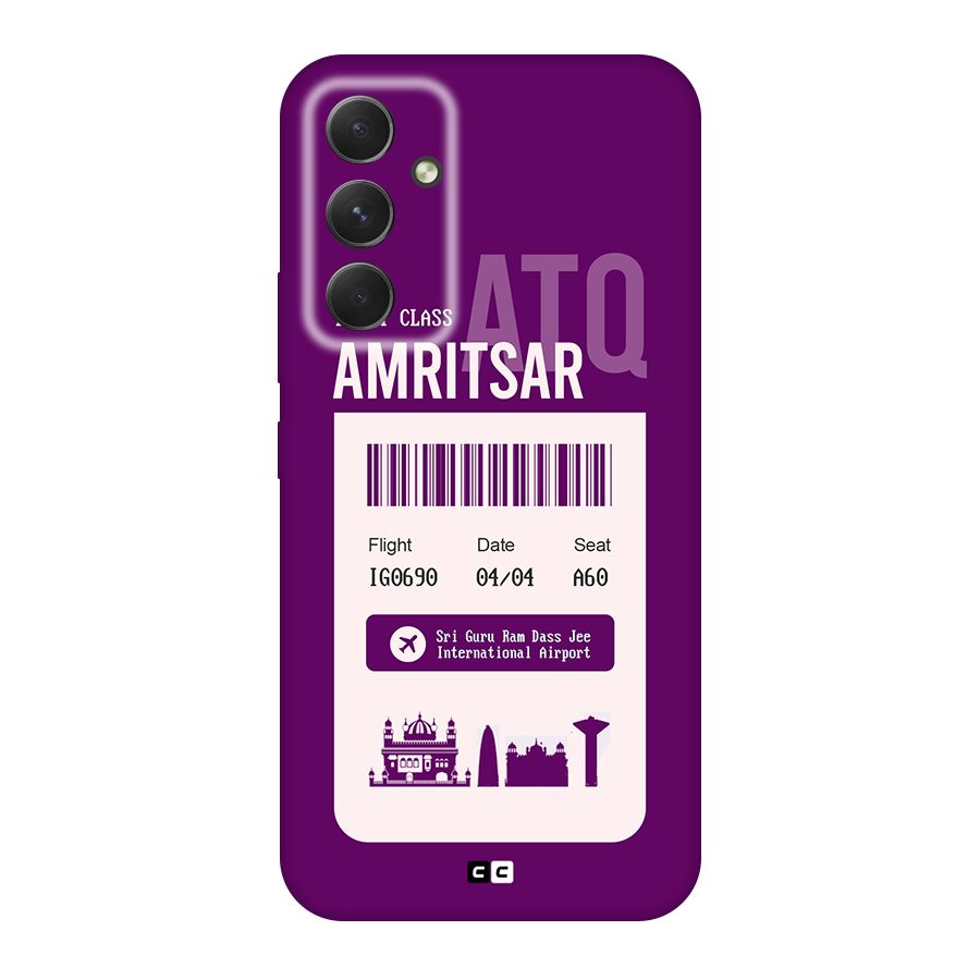 Amritsar Boarding Pass Original Polycarbonate Back Case for Galaxy A54