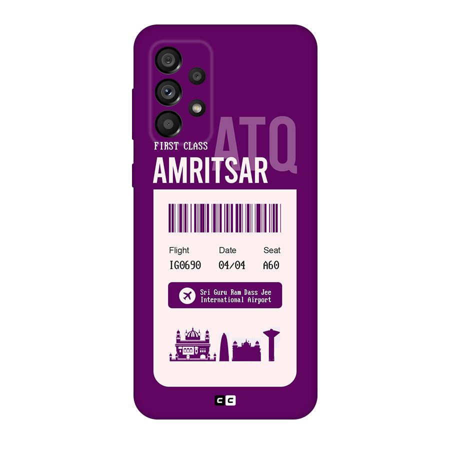 Amritsar Boarding Pass Original Polycarbonate Back Case for Galaxy A73 5G
