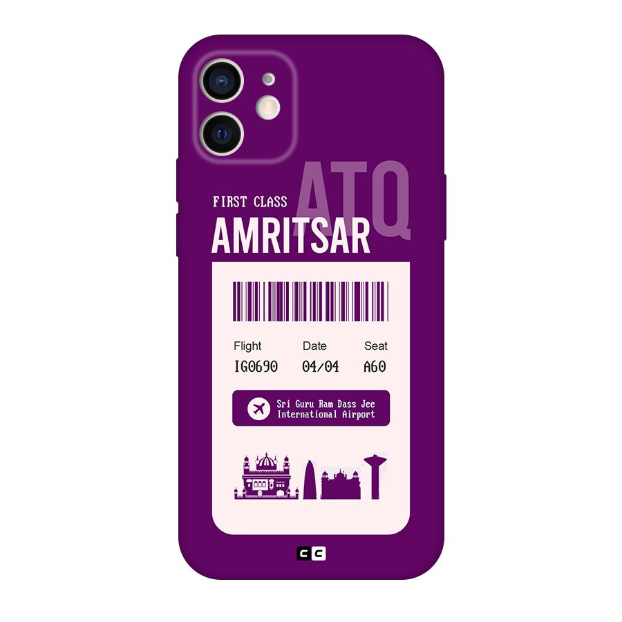 Amritsar Boarding Pass Original Polycarbonate Back Case for iPhone 12