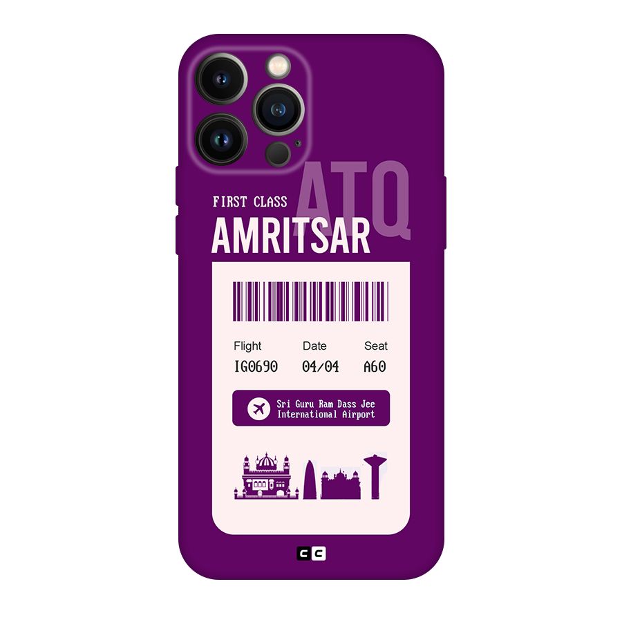 Amritsar Boarding Pass Original Polycarbonate Back Case for iPhone 13 Pro Max