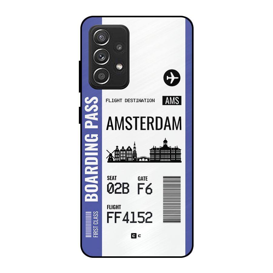Amsterdam Boarding Pass Metal Back Case for Galaxy A52s 5G