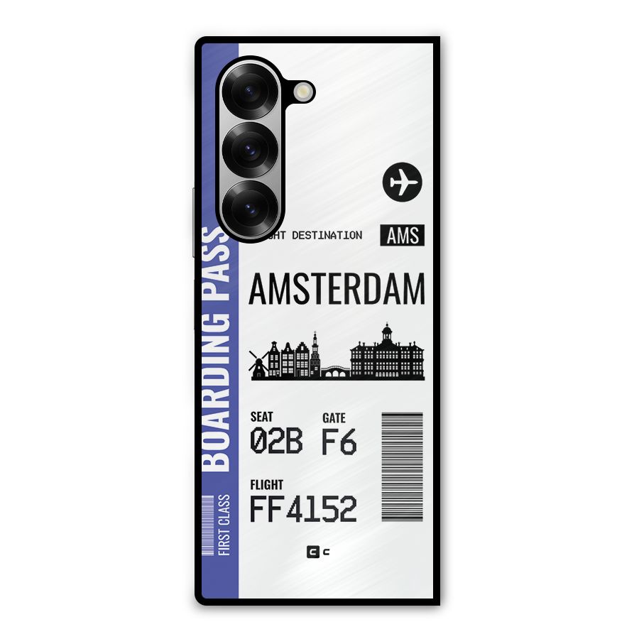 Amsterdam Boarding Pass Metal Back Case for Galaxy Z Fold6